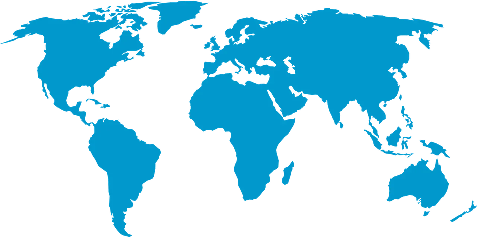 Mapa-múndi representando a rota internacional do Brasileirinho